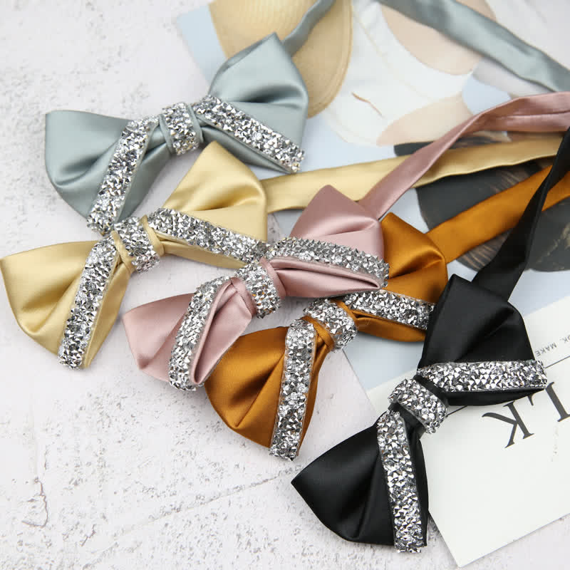 Papillon da sposa con strass scintillanti da uomo - image 0