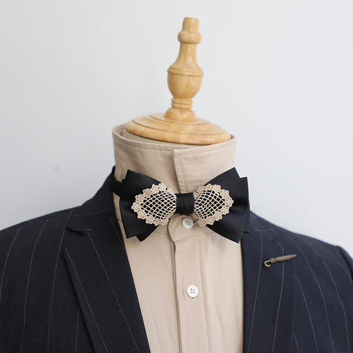 Papillon elegante in pizzo floreale da uomo - image 1
