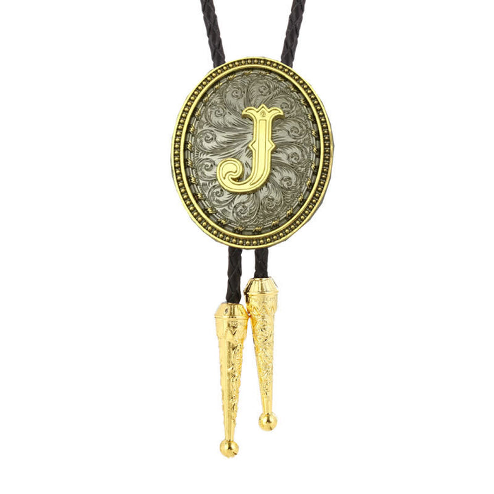 Accessorio per camicia da cowboy occidentale, alfabeto dalla A alla Z, cravatta Bolo - J - image 13