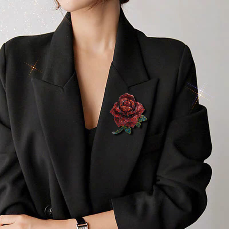 Spilla da donna con strass rosa di classe - image 1