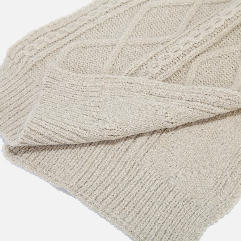 Set di 3 guanti senza dita con sciarpa e cappello lavorati a maglia da donna - image 10