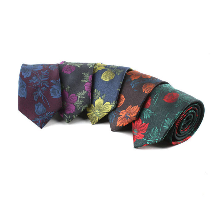 Cravatta da uomo con fiore e gambo - image 1