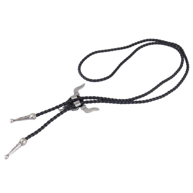 Cravatta Bolo Vintage in Stile Nativo con Testa di Toro - image 12