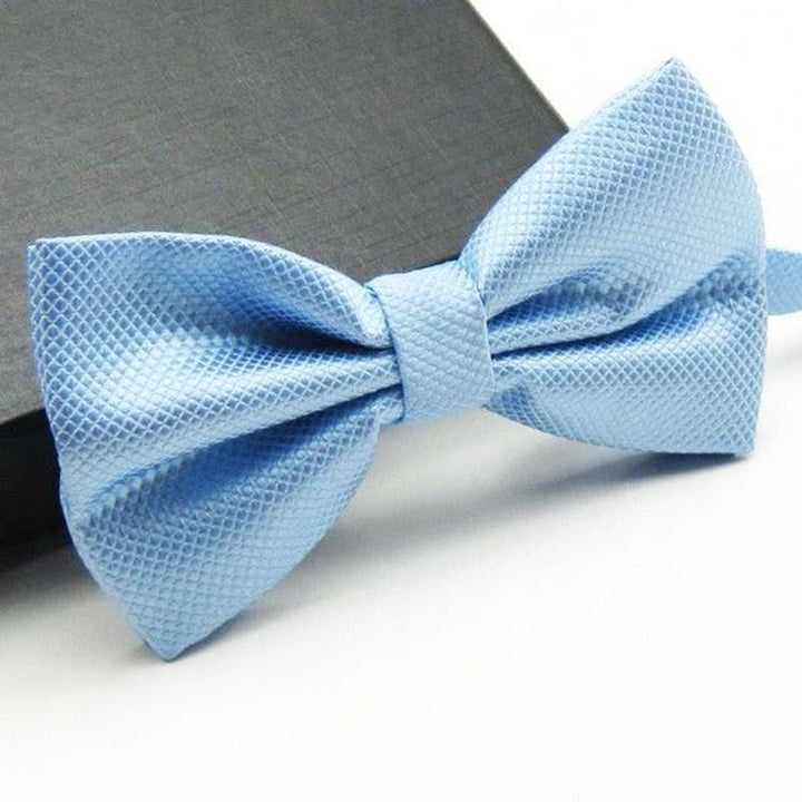 Papillon da uomo a micro-quadri di colore base - Azzurro cielo - image 8