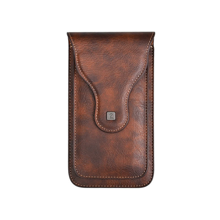 Borsa da cintura con custodia per cellulare a doppio strato con clip magnetica - Marrone - image 2