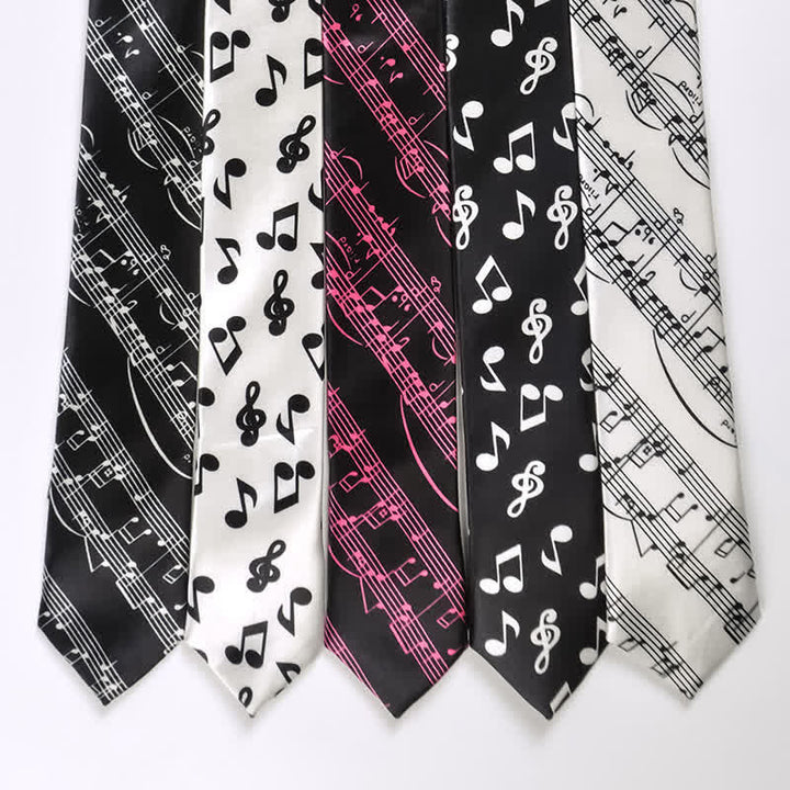 Cravatta da uomo con nota musicale per pianoforte - image 0