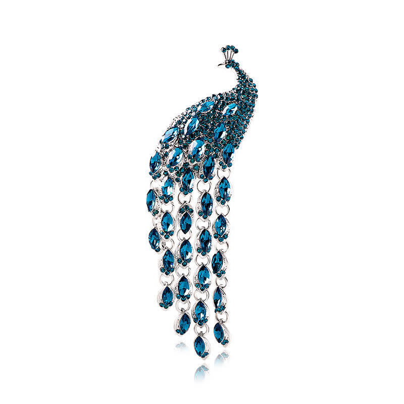 Spilla con frange di pavone Grazioso da donna - Blu - image 7