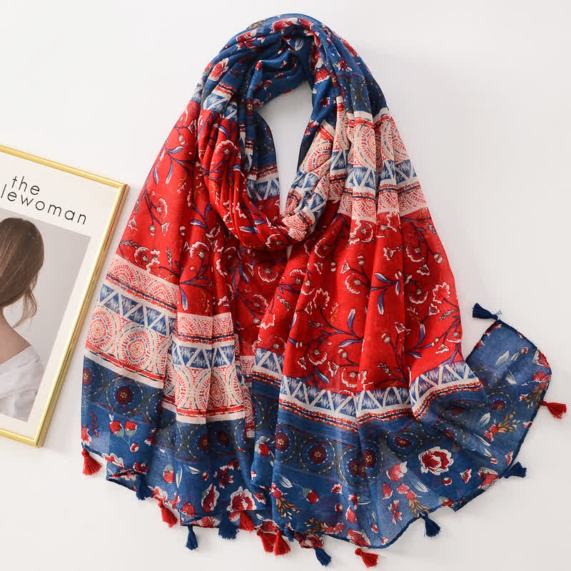 Sciarpa sottile con nappe floreali a farfalla da donna - Stile n. 9 - image 14