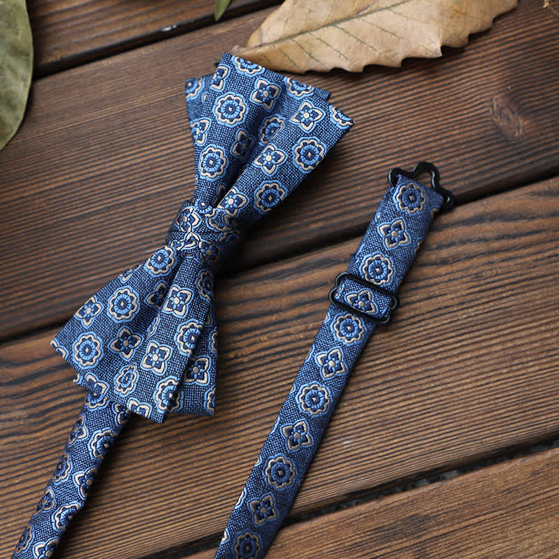 Papillon floreale a righe inglesi da uomo - Geometria SteelBlue - image 19