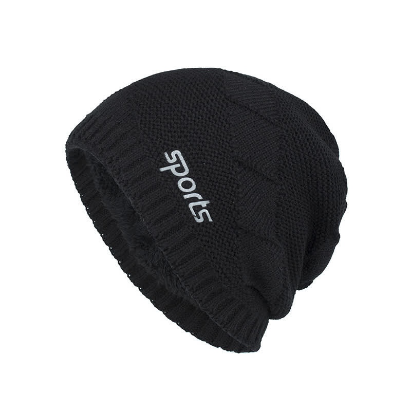 Cappello lavorato a maglia invernale casual in tinta unita - Nero - Regolabile (21 5/8"-23 5/8") - image 10