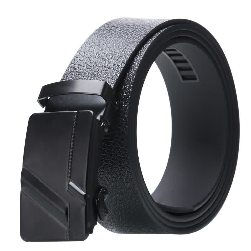 Cintura da uomo in pelle nera con fibbia automatica - Stile n. 8 - Nero - 42 - image 17