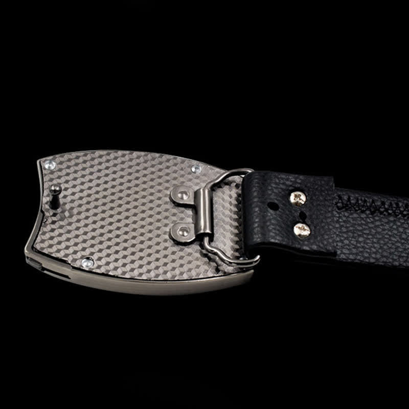 Cintura in pelle Brave Dragon da uomo con coltello pieghevole - image 2