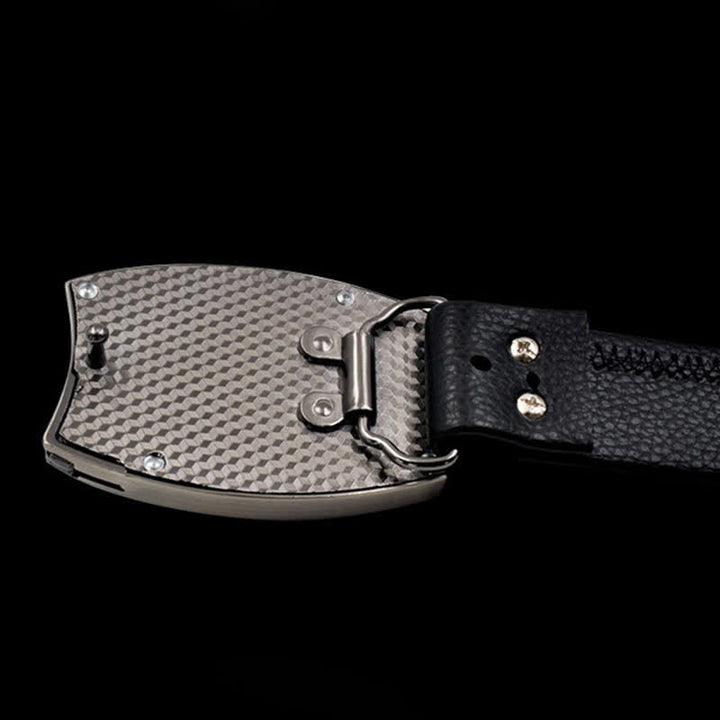 Cintura in pelle Brave Dragon da uomo con coltello pieghevole - image 2