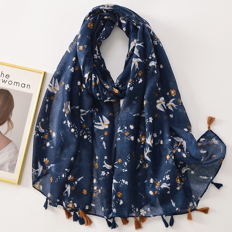 Sciarpa sottile con nappe floreali a farfalla da donna - Stile #30 - image 35
