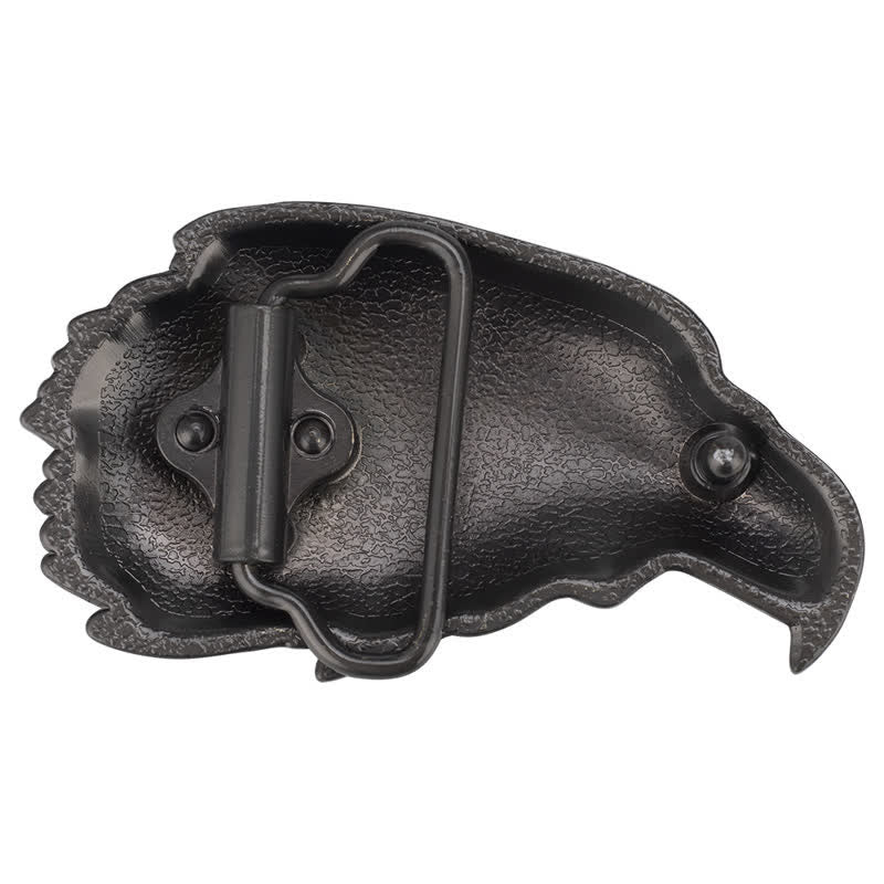 Cintura in pelle con fibbia a forma di testa di aquila calva 3D fai da te da uomo - image 1