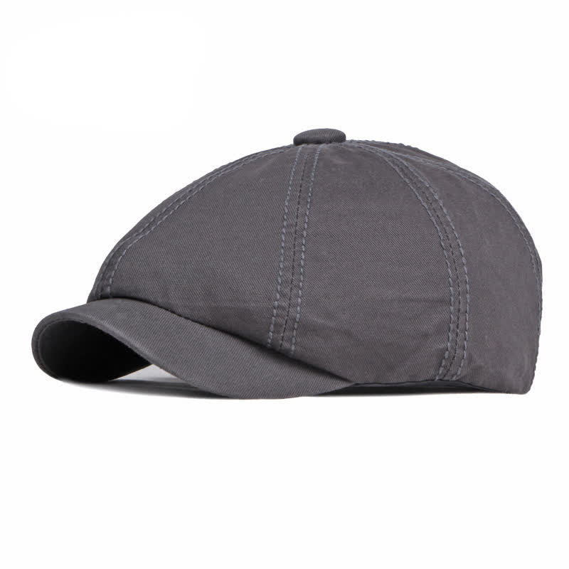 Berretto casual in cotone tinta unita da giorno - Grigio - Regolabile (circa 21 5/8"-23 5/8") - image 4