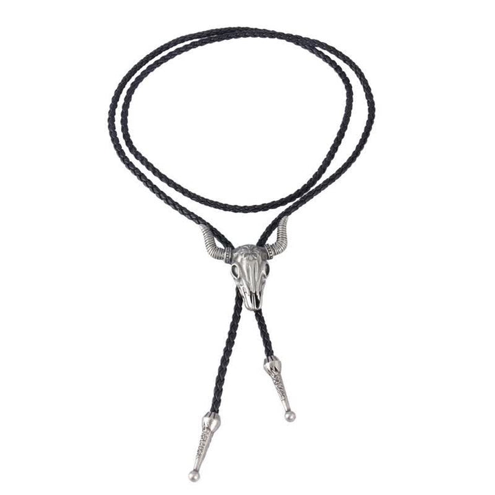 Cravatta Bolo Vintage in Stile Nativo con Testa di Toro - image 10