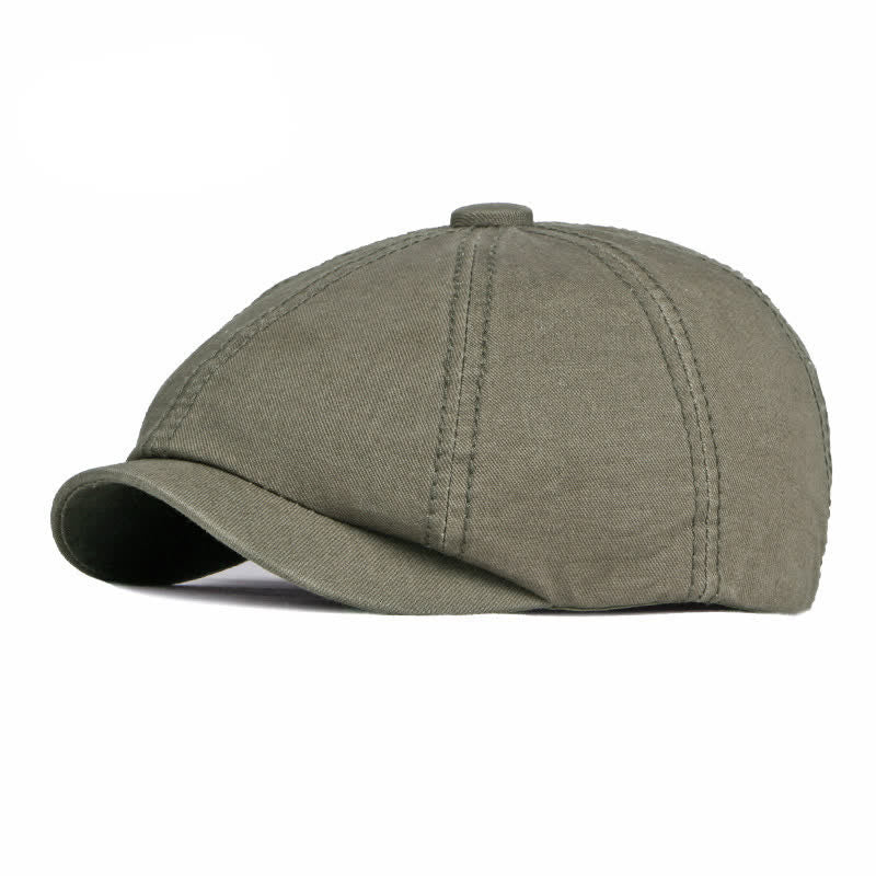 Berretto casual in cotone tinta unita da giorno - Verde militare - Regolabile (circa 21 5/8"-23 5/8") - image 14