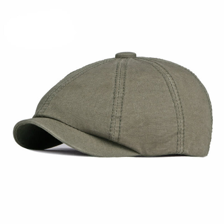 Berretto casual in cotone tinta unita da giorno - Verde militare - Regolabile (circa 21 5/8"-23 5/8") - image 14