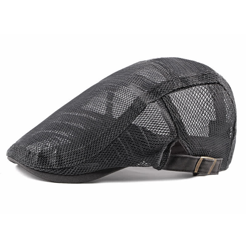 Cappello da sole traspirante con maglia cava, berretto piatto - Grigio - Regolabile (circa 21 5/8"-23 5/8") - image 8