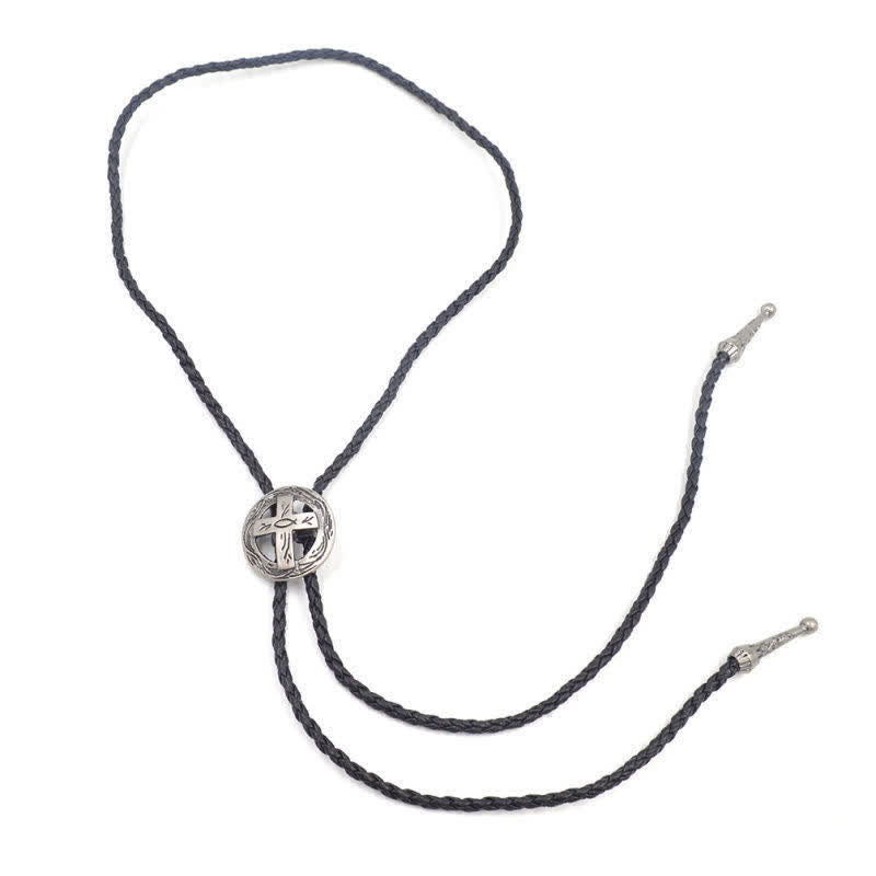 Accessori per magliette retrò Cerchio Croce Bolo Tie - image 7