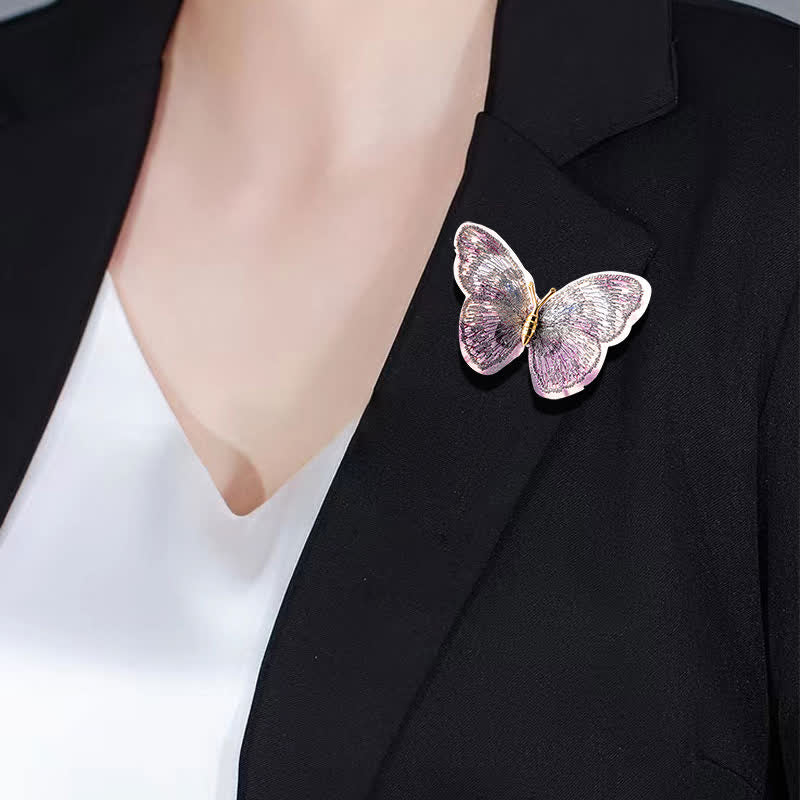 Spilla da donna con ricamo a farfalla da sogno - image 1