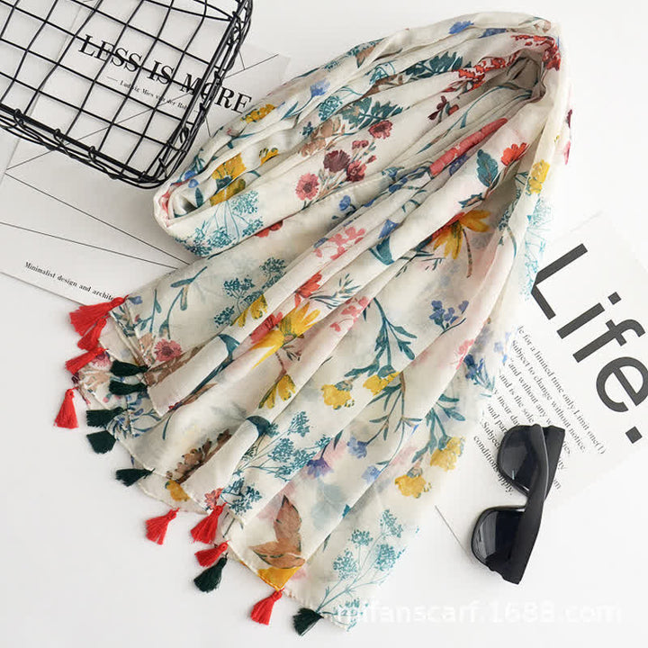 Sciarpa sottile con nappe floreali a farfalla da donna - Stile #38 - image 43