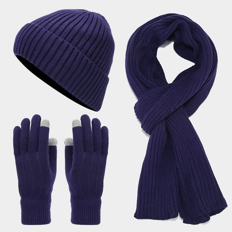 Set di 3 cappelli, sciarpe e guanti classici unisex versatili - Marina Militare - Regolabile (circa 21 5/8"-23 5/8") - image 16