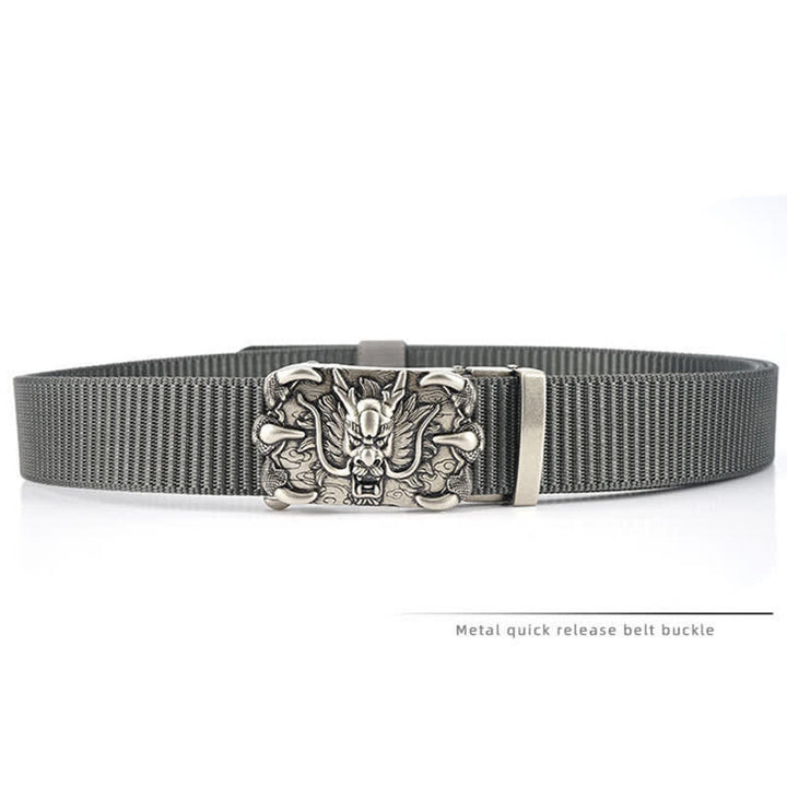 Cintura in nylon con decorazione drago casual da uomo - image 7