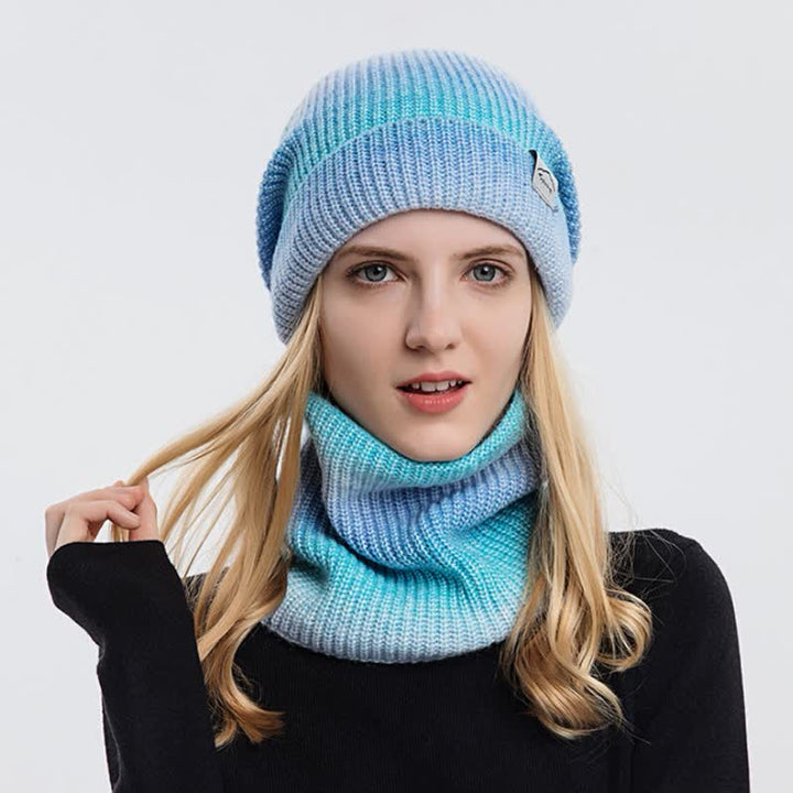 Set di 2 cappelli e sciarpe elastici con gradiente di colore - image 14