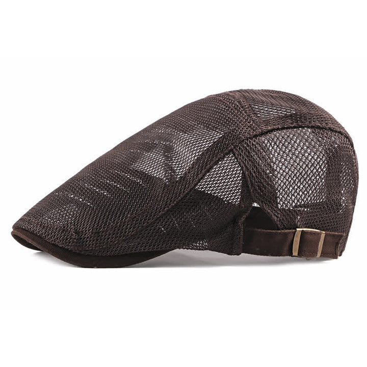 Cappello da sole traspirante con maglia cava, berretto piatto - Caffè - Regolabile (circa 21 5/8"-23 5/8") - image 10