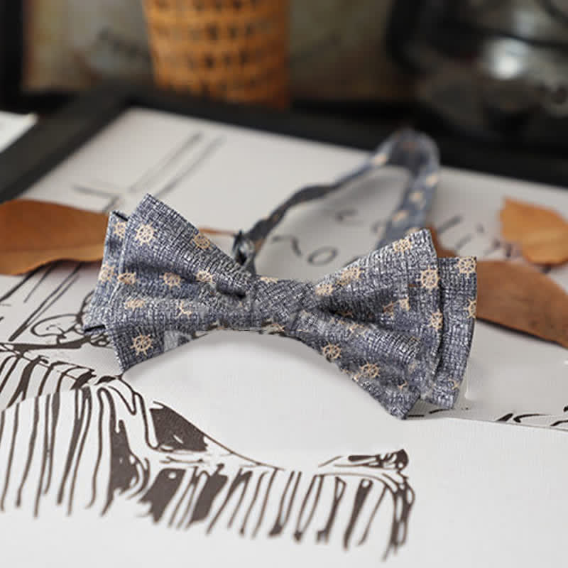 Papillon da uomo con foglie floreali retrò - Elmo azzurro cielo - image 15