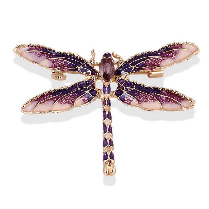 Spilla da donna a forma di libellula in smalto - Viola - image 7