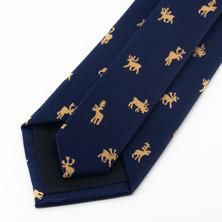 Cravatta da uomo blu notte vintage Elk - image 3