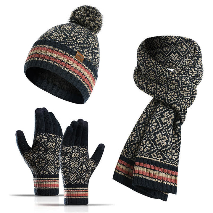 Set di 3 guanti touchscreen unisex con cappello e sciarpa a fiocco di neve - Marina Militare - Regolabile (22"-23 5/8") - image 3
