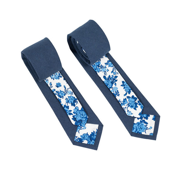 Cravatta da uomo con motivo patchwork floreale a quadri - Marina Militare - image 14