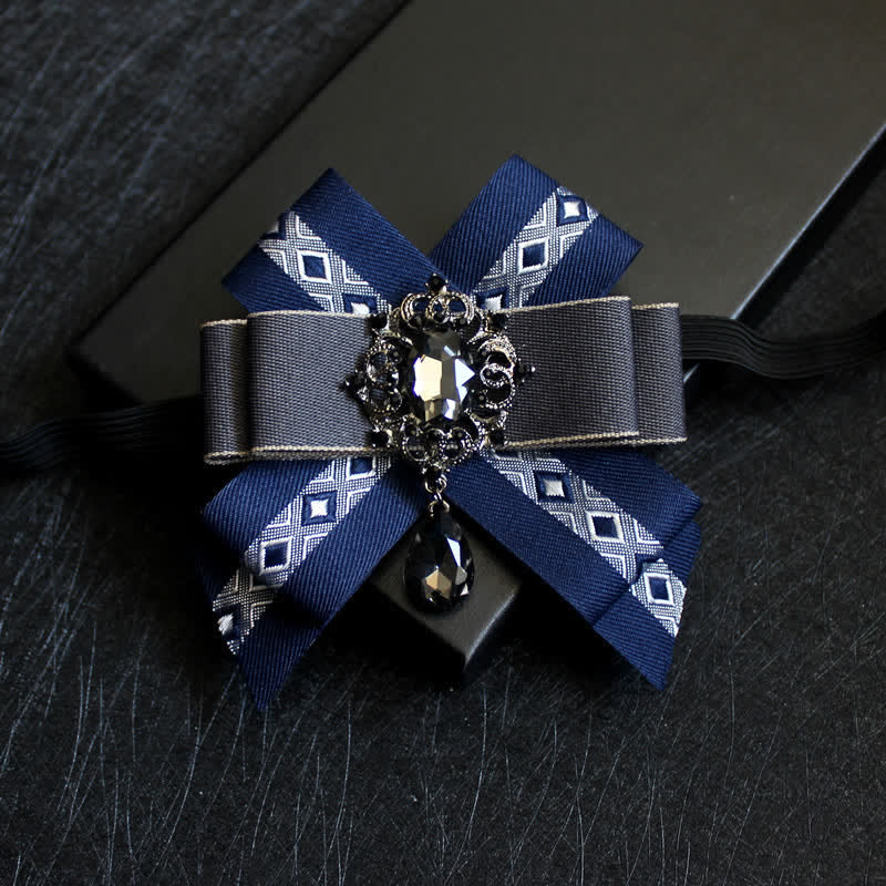 Papillon di lusso con strass blu a goccia - Stile n. 1 - image 1