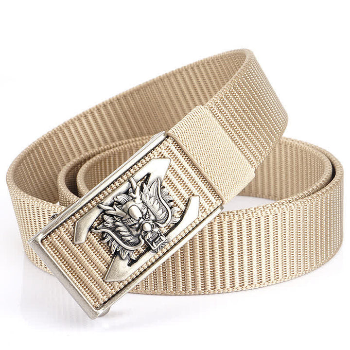 Cintura in nylon con lettera Z Mighty Dragon da uomo - Beige / Argento - 48" - image 19