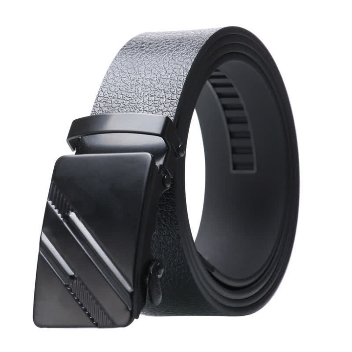 Cintura da uomo in pelle nera con fibbia automatica - Stile n. 5 - Nero - 42 - image 12