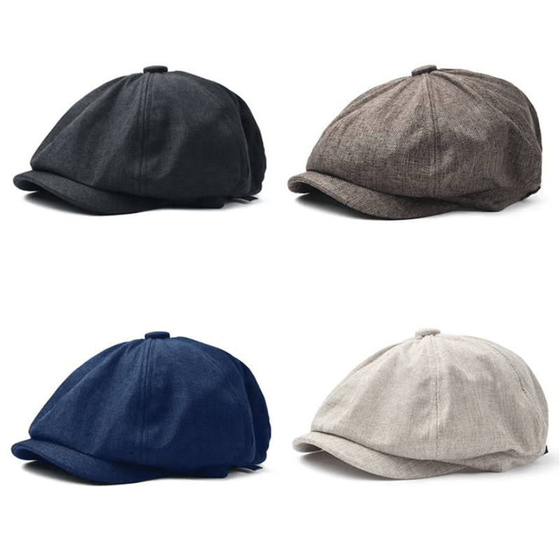 Berretto ottagonale in lino traspirante casual - image 1