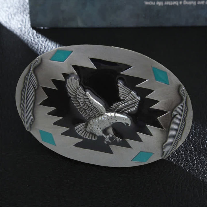 Cintura in pelle fai da te con fibbia Western Flying Eagle da uomo - Aquila - Senza cintura - image 0