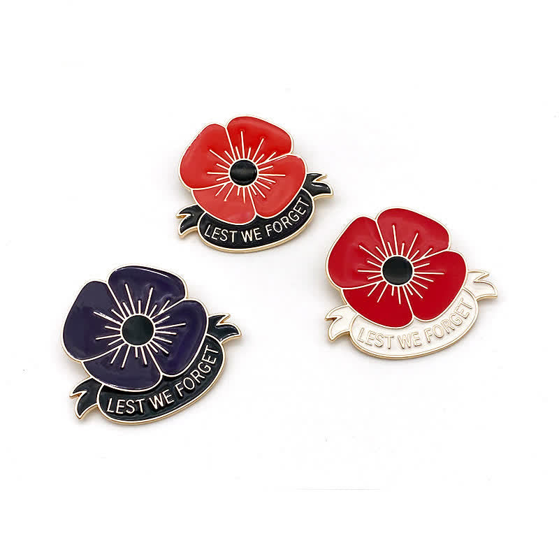 Spilla unisex Lest We Forget Poppy da 3 pezzi - 3 pezzi - image 1