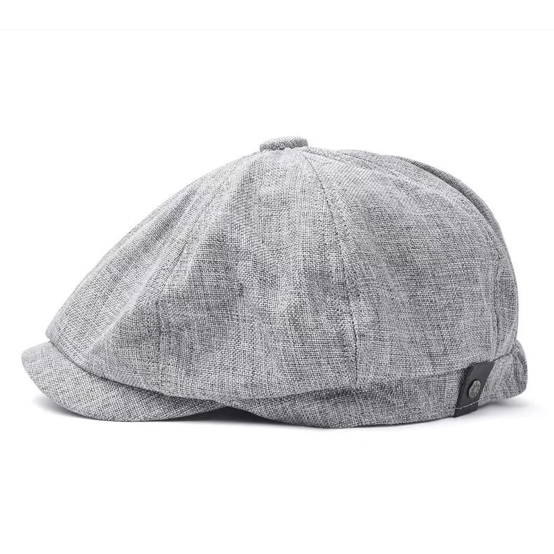 Berretto ottagonale in lino traspirante casual - image 4