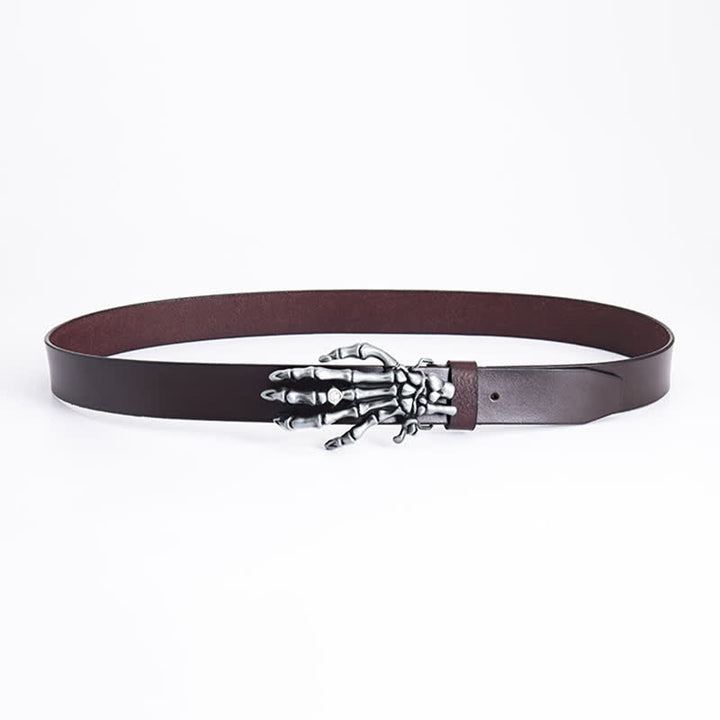 Cintura in pelle da uomo con scheletro punk rock - image 5