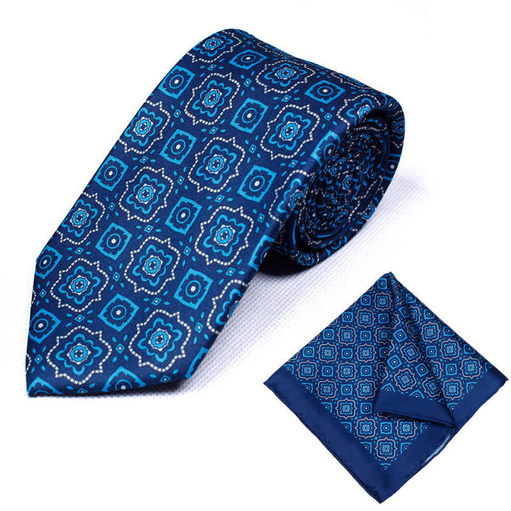 Set di 2 cravatte con stampe medaglione senza tempo da uomo - Blu - image 2
