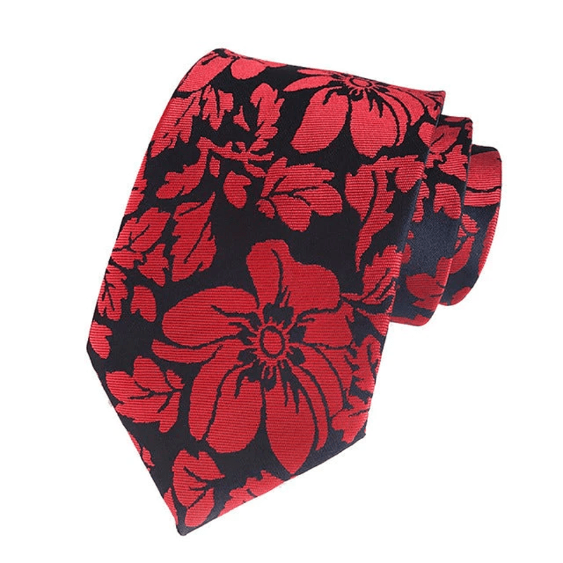 Set di 2 cravatte floreali da uomo con foglie da giardino - image 7