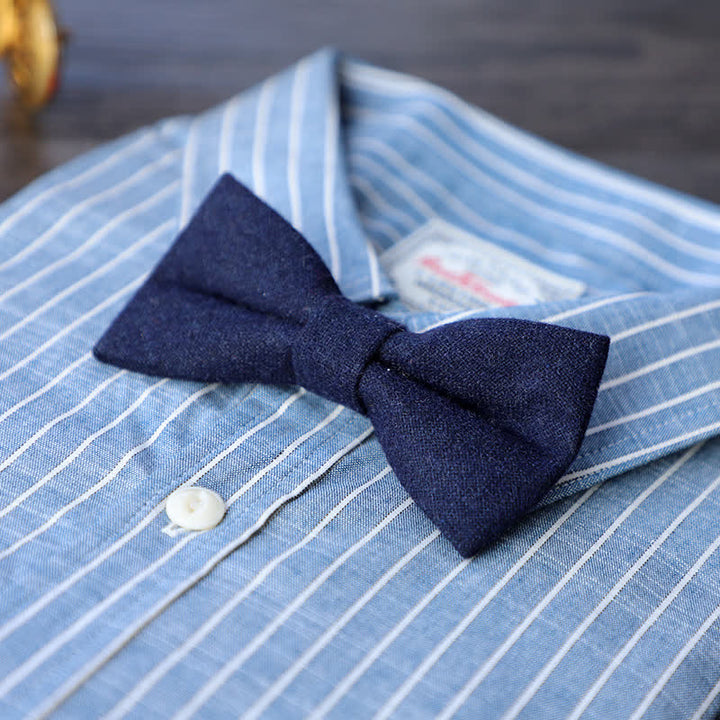 Papillon semplice in misto lana tweed da uomo - # 7 - image 9