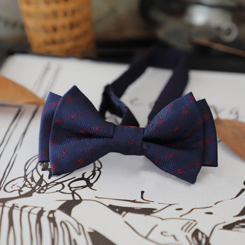 Papillon a righe con pois alla moda da uomo - Stile n. 9 - image 13