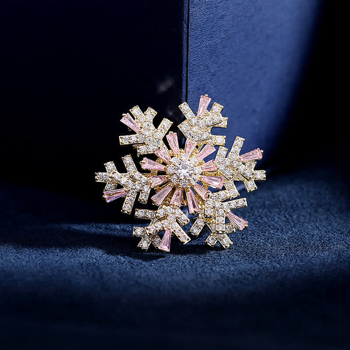 Spilla girevole a forma di fiocco di neve da donna - Rosa - image 0