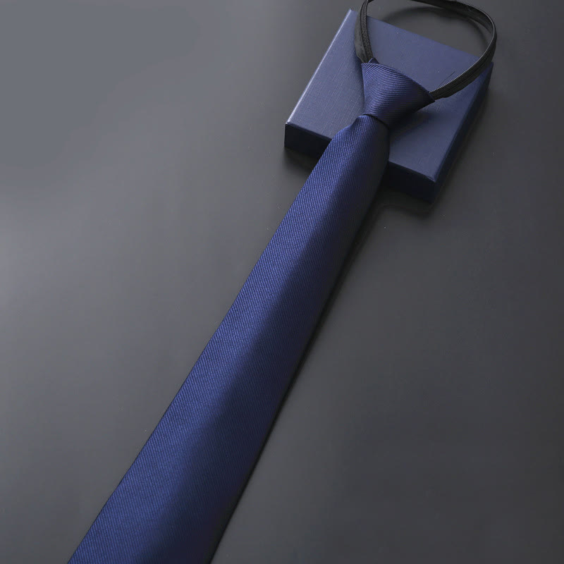 Cravatta da uomo con cerniera blu